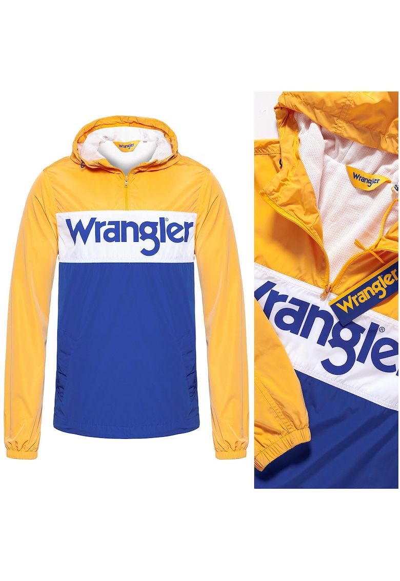 Geaca Barbati - Model PAUL POP-OVER - Croiala Clasica Regular Fit - Cu Fermoar - 4 Buzunare - Usoara Si Moderna - Buna Pentru Tinute Zilnice Si Calatorii - Marimea S - Galben/Albastru