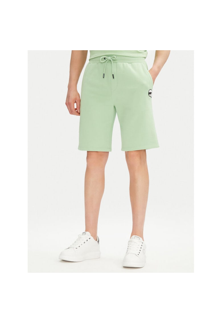 Pantaloni scurti sport barbati 705014 552900 - Bumbac organic - Verde - Verde