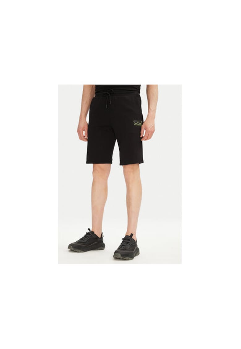 Pantaloni scurti sport barbati 705400 552917 - Bumbac - Negru - Negru
