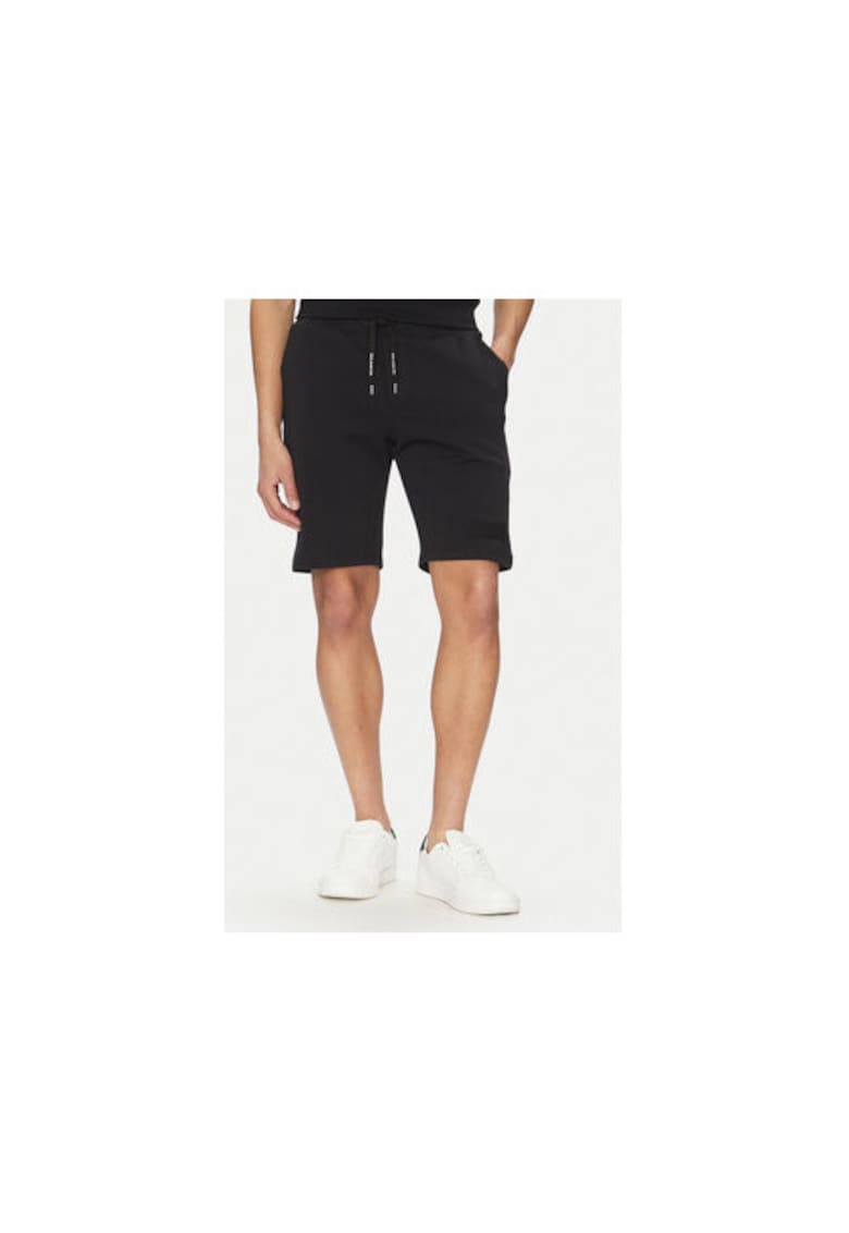 Pantaloni scurti sport barbati  25411850 - Bumbac/Nylon - Negru