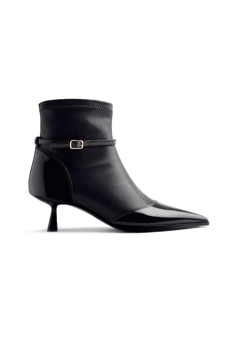 Gioseppo Botine cu toc kitten Caspian - Negru