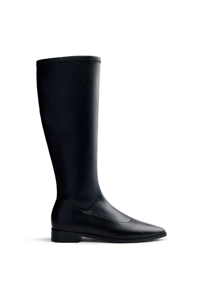 Cizme de piele ecologica lungi pana la genunchi