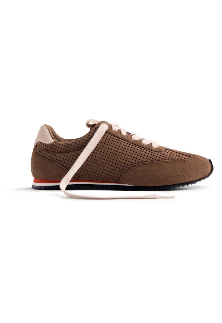 Gioseppo Pantofi sport low-cut de piele intoarsa - Maro
