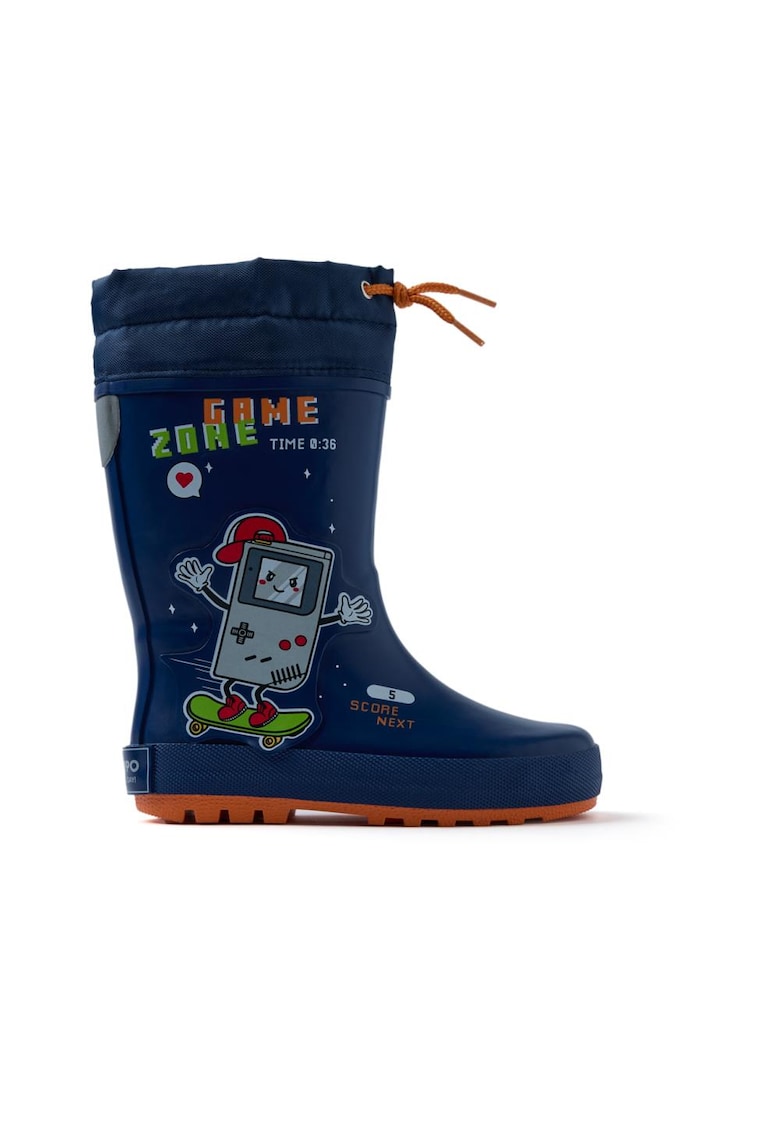 Ghete de ploaie cu imprimeu si snur