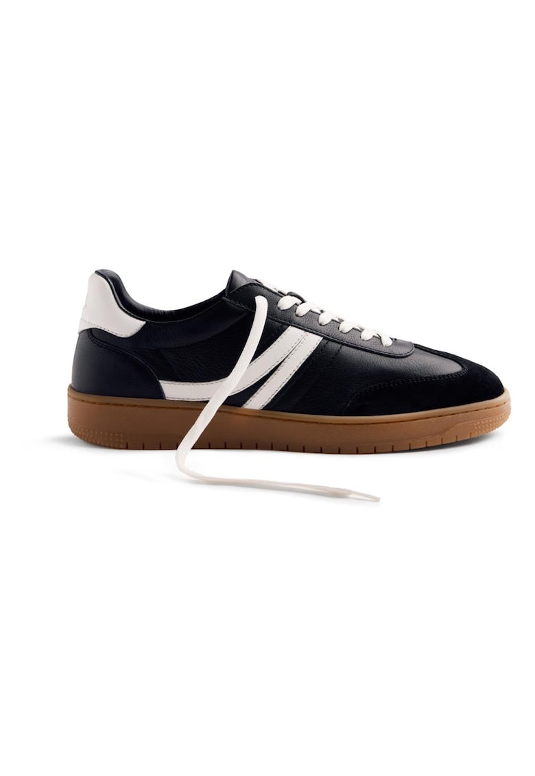 Gioseppo Pantofi sport de piele si piele intoarsa Denninson - Negru