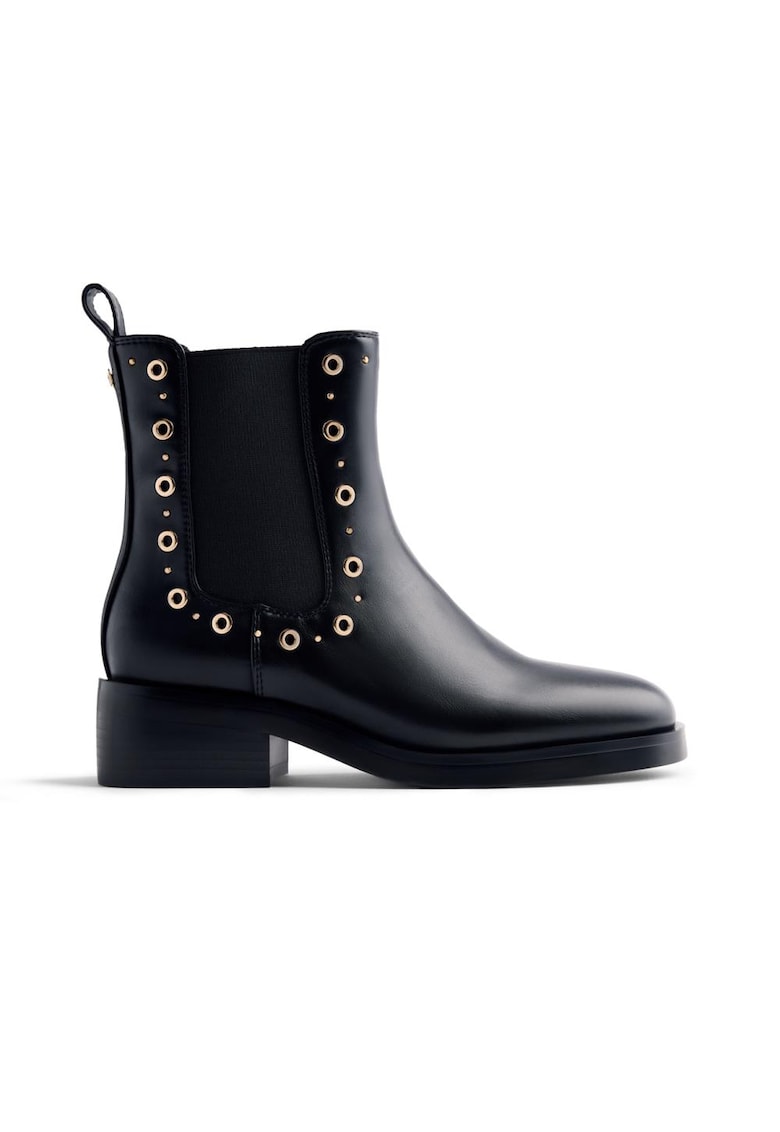 Ghete Chelsea cu tinte - Negru
