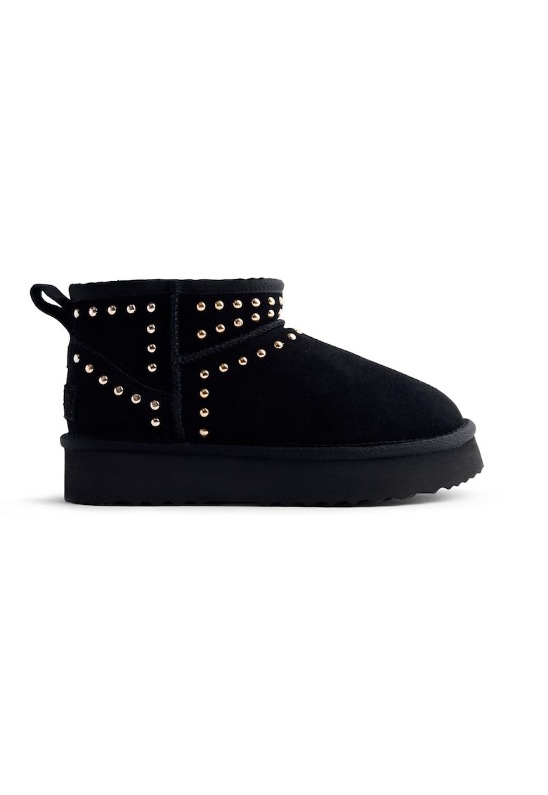 Ghete de piele intoarsa Agder Australian - Negru
