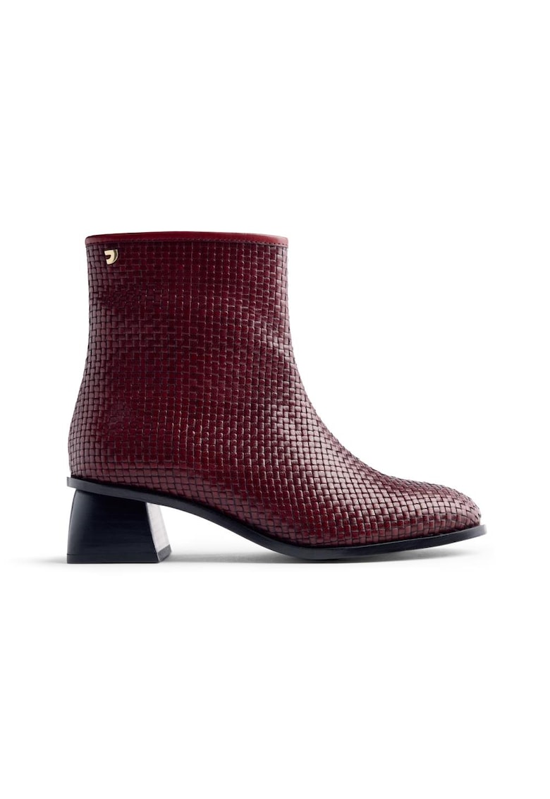 Ghete de piele cu model tesut Mackford