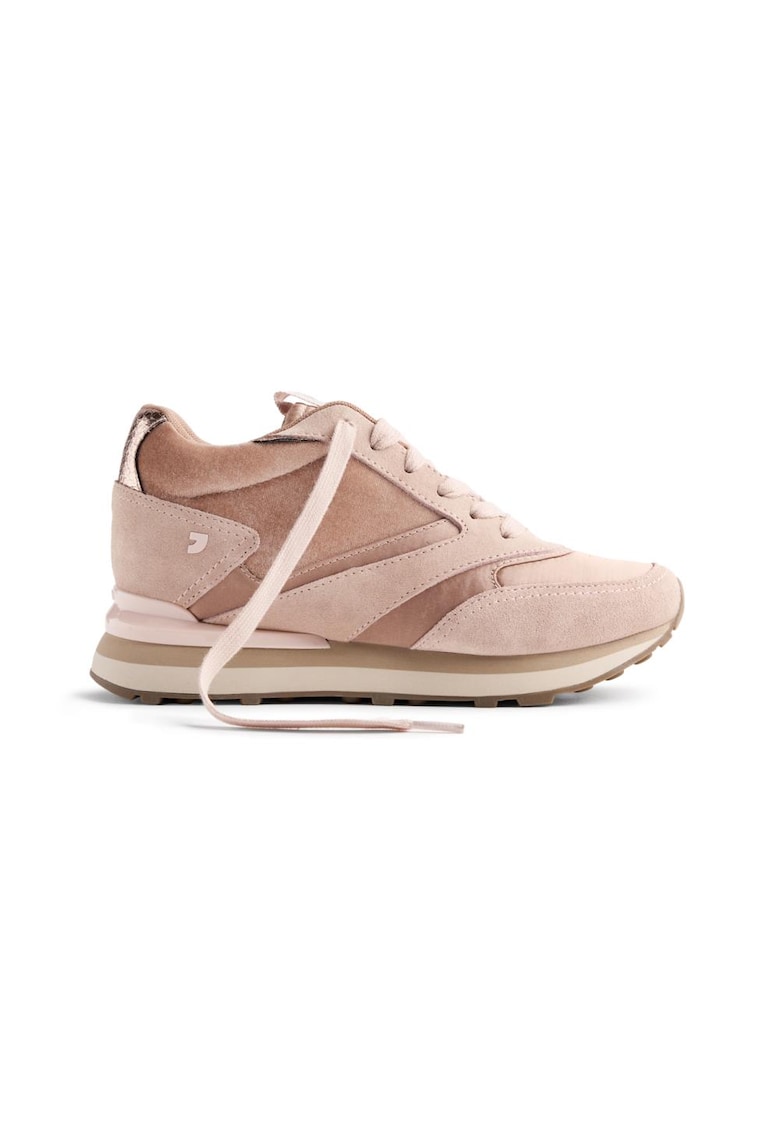 Pantofi sport wedge de piele intoarsa