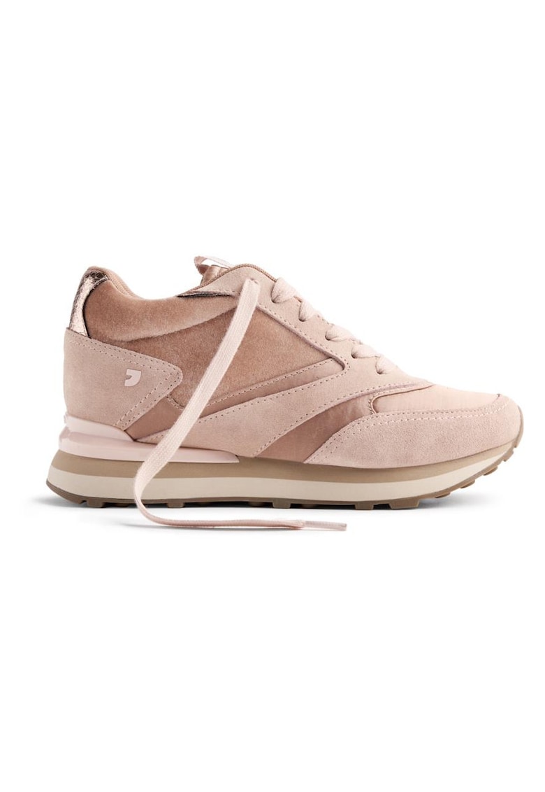 Gioseppo Pantofi sport wedge de piele intoarsa - Bej