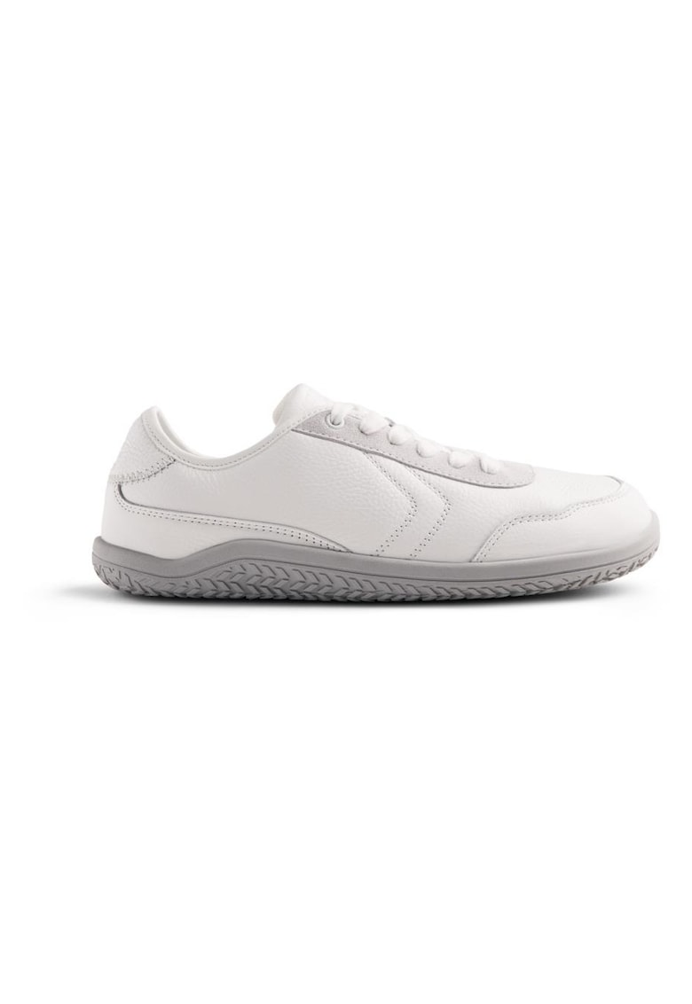 Pantofi sport de piele cu aspect texturat - Alb