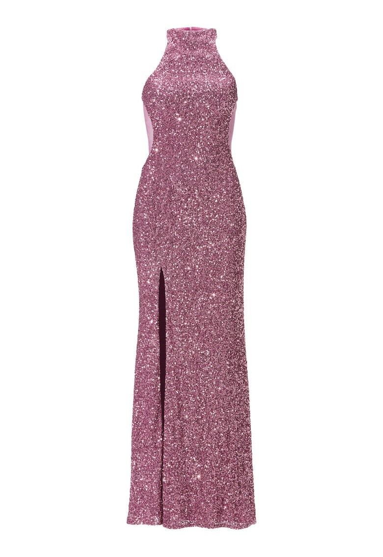 Rochie dama 5AJ006HK - Poliester/Elastan - Roz Rochie dama 5AJ006HK - Poliester/Elastan - Roz