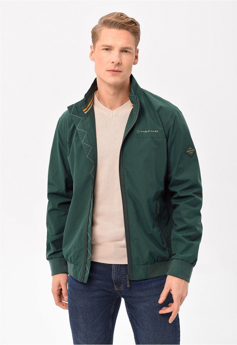 Jacheta cu fermoar si buzunare laterale J_Barton pentru barbati - verde
