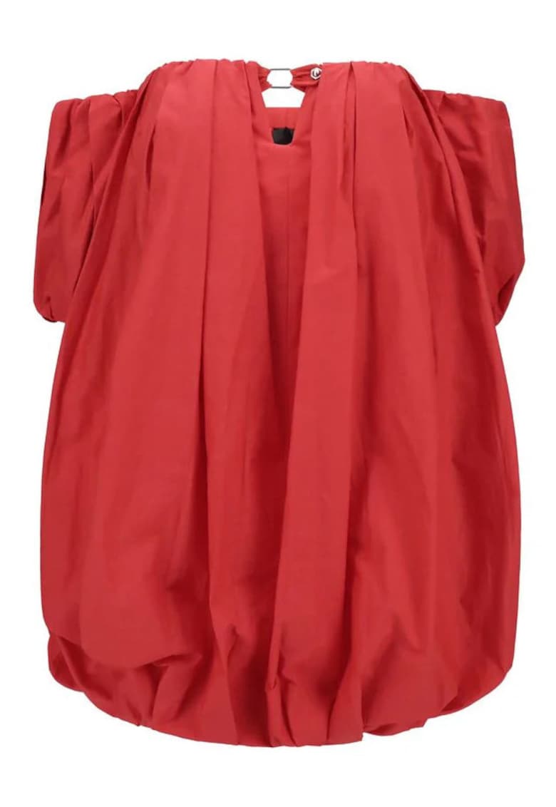 Rochie scurta - Bumbac - Rosu -