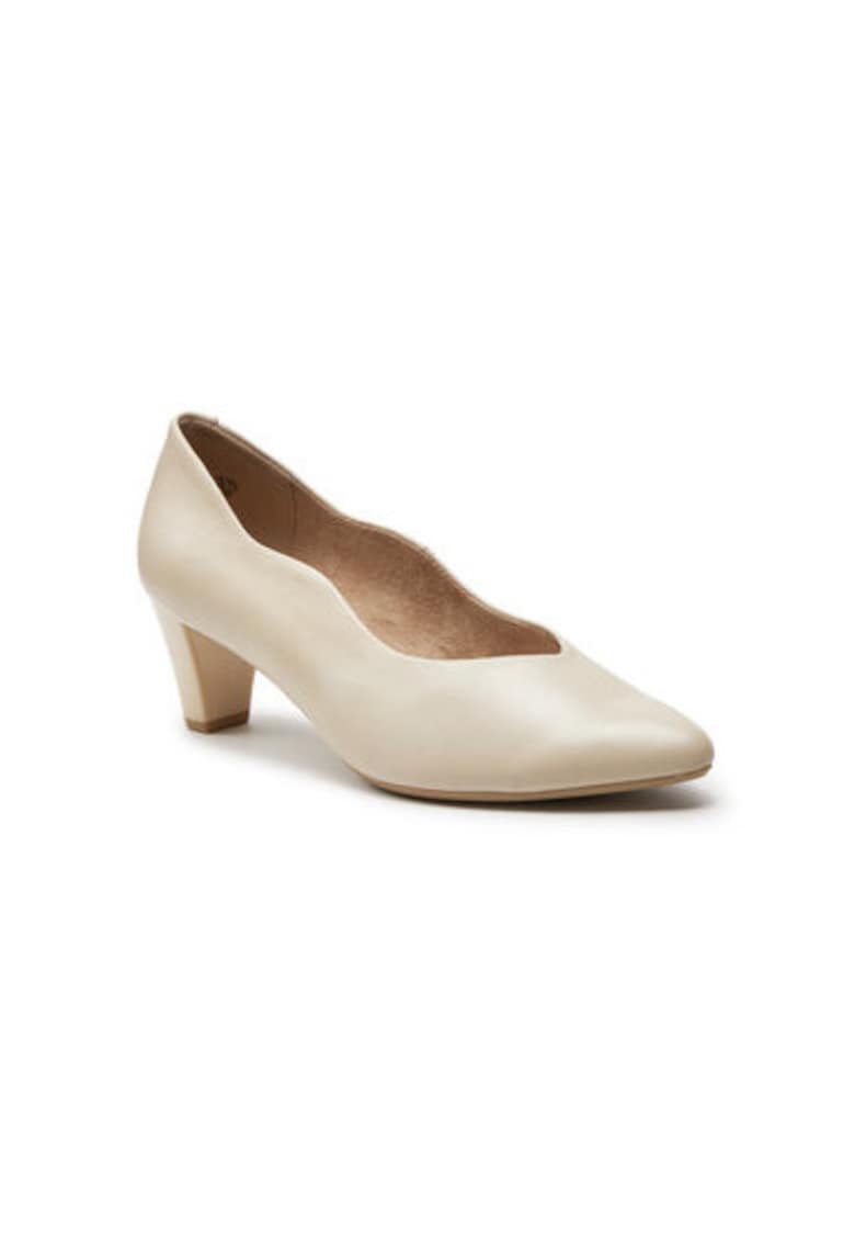 Pantofi dama 303662356 - Piele naturala - Bej - Bej