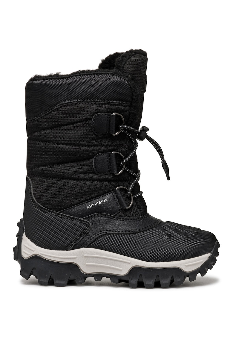 Ghete de iarna J46FRA-0FU50 - Piele ecologica - Negru