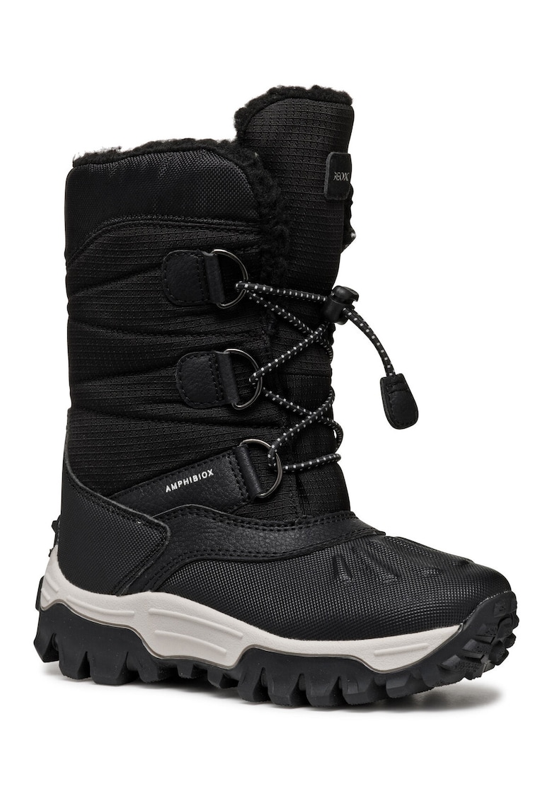 Geox Ghete de iarna J46FRA-0FU50 - Piele ecologica - Negru