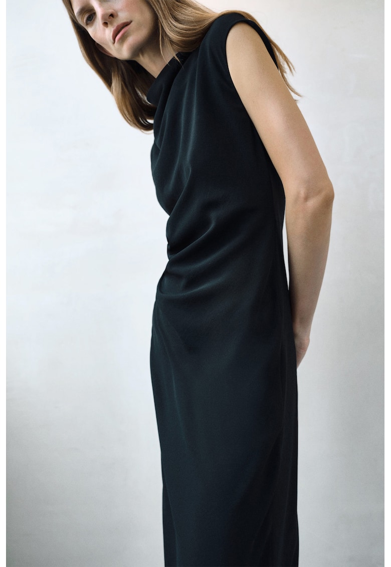 Rochie midi cambrata - Negru