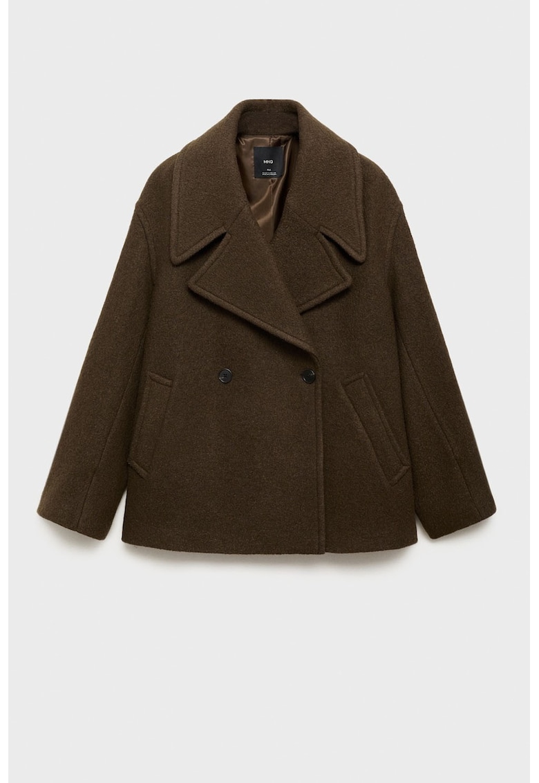 Haina din amestec de lana cu nasturi