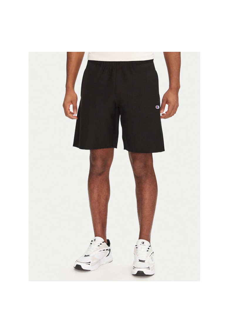 Pantaloni scurti sport barbati 220764 - Bumbac/Poliester - Negru - Negru