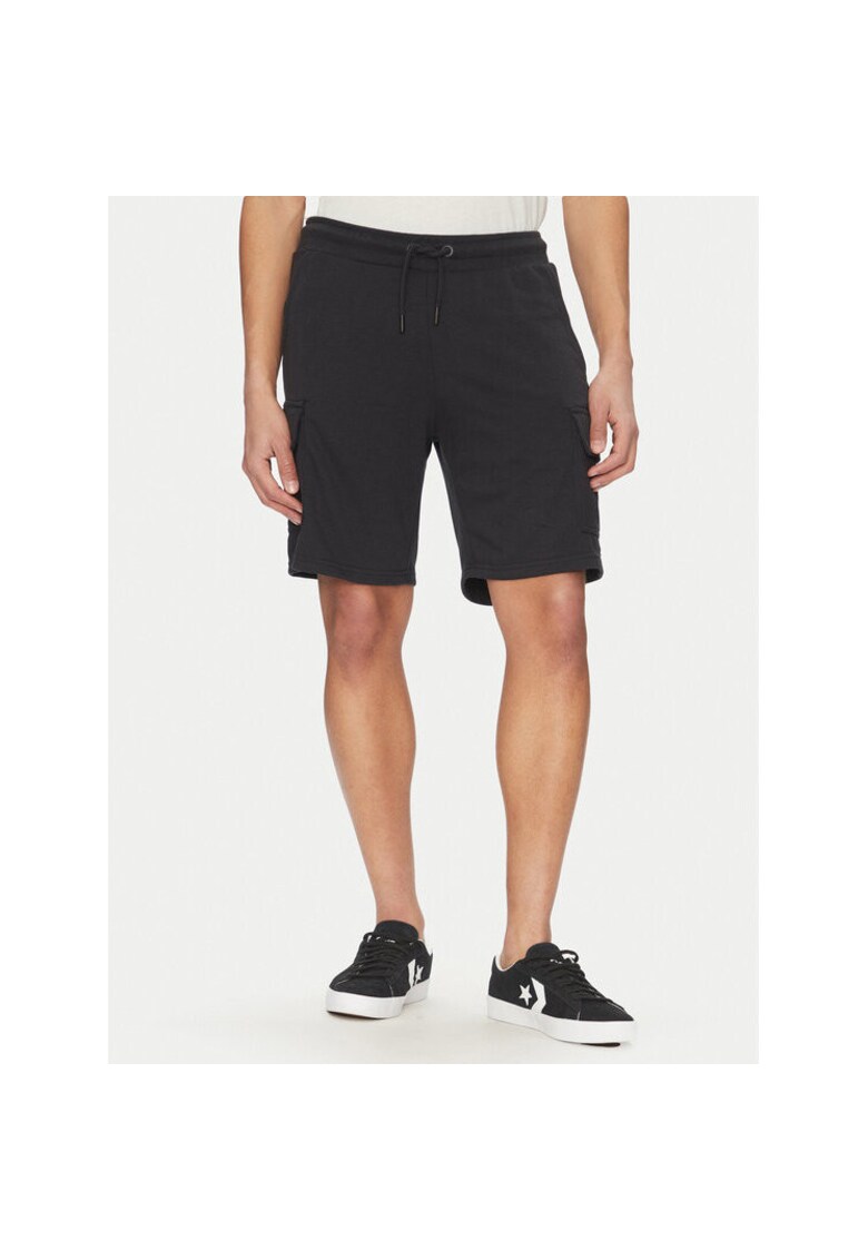 Pantaloni scurti sport barbati 20718382 - Bumbac/Poliester - Negru - Negru