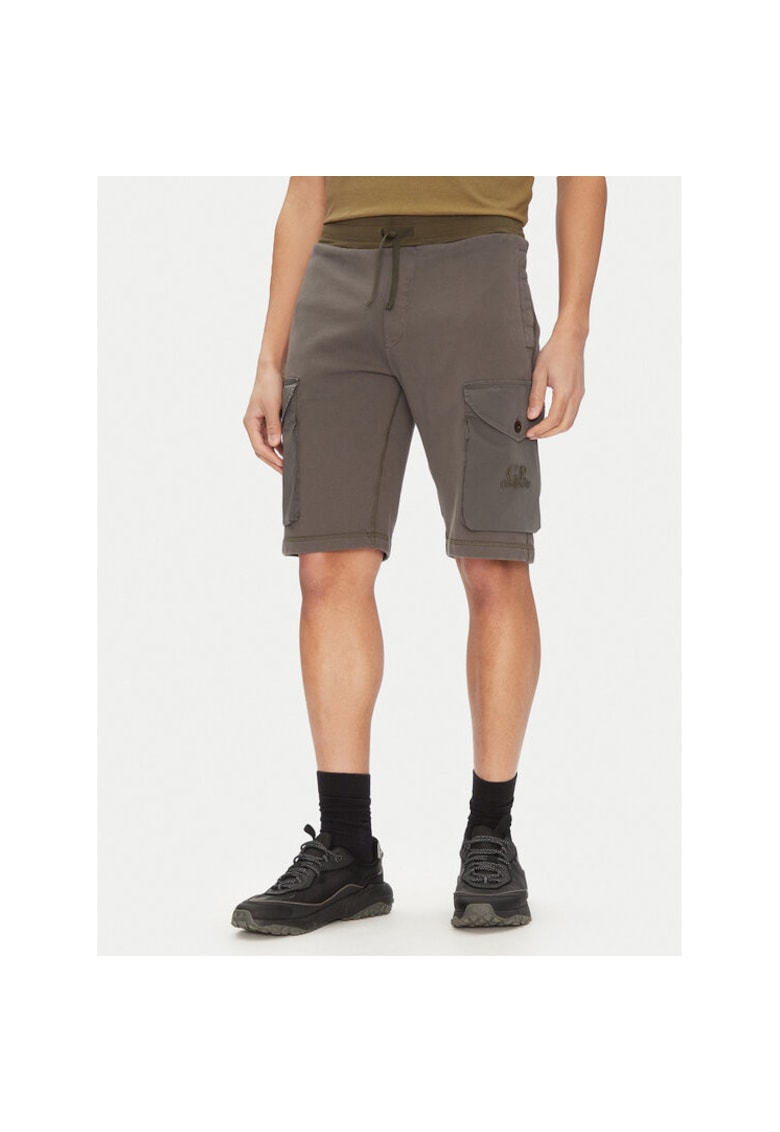 Pantaloni scurti sport barbati C P Company - 18CMSB160A006090M - Bumbac - Gri - Gri