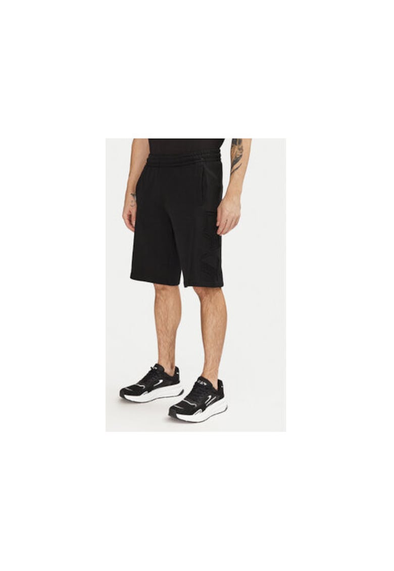 Pantaloni scurti sport barbati Emporio Armani - 7M000153 AF10432 - Bumbac - 2XL INTL - Negru