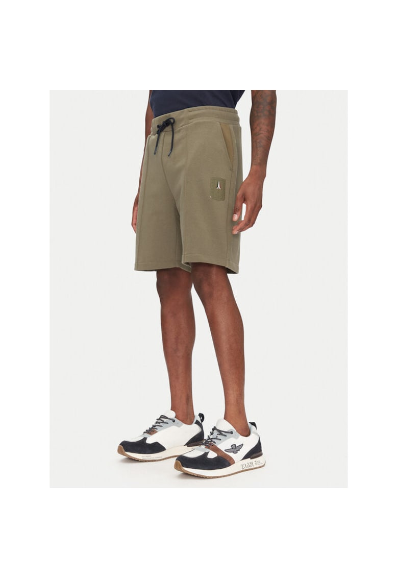 Pantaloni scurti sport barbati 251BF020F584 - Bumbac/Poliester - Kaki - Kaki