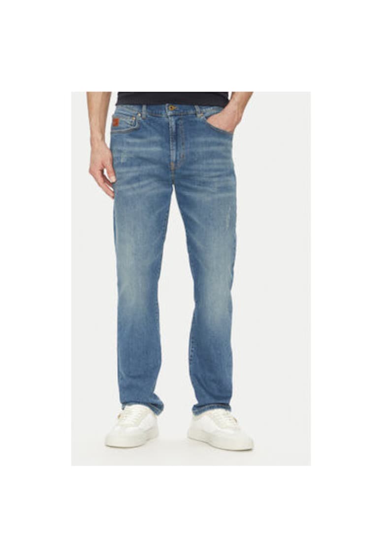 Pantaloni barbati 251PJ205CT3528 - Bumbac - Albastru