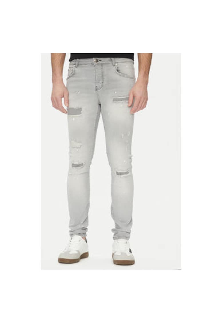 Pantaloni barbati UMP25286JE - Bumbac/Elastan - Gri - Gri