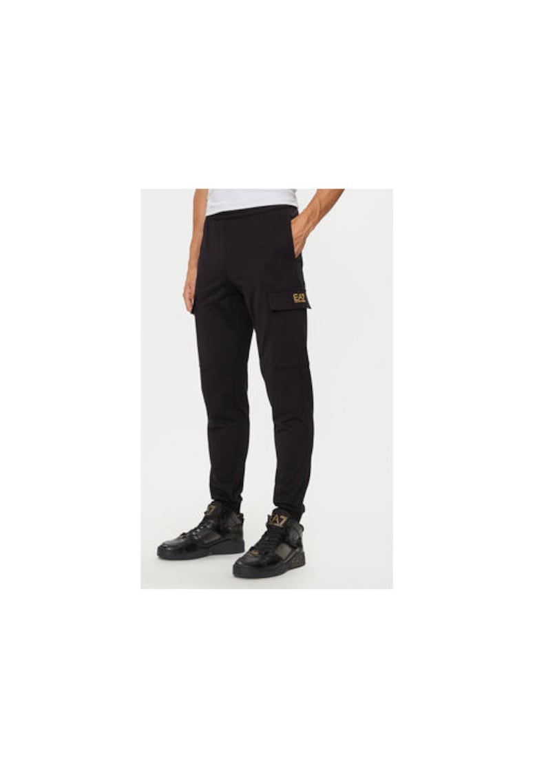 Pantaloni de trening barbati Emporio Armani - 8NPP67 PJVRZ - Bumbac - Negru - Negru