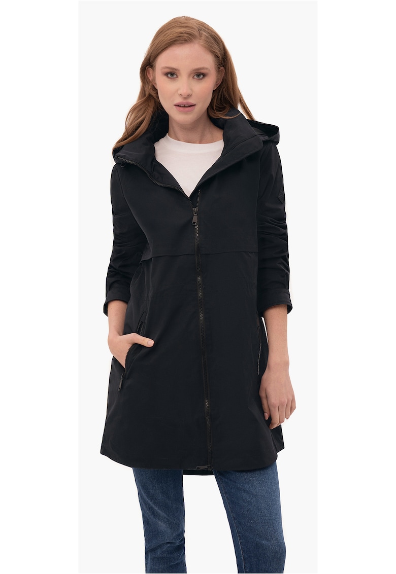 Trenci cu gluga pentru dama J-Bolonia - bleumarin