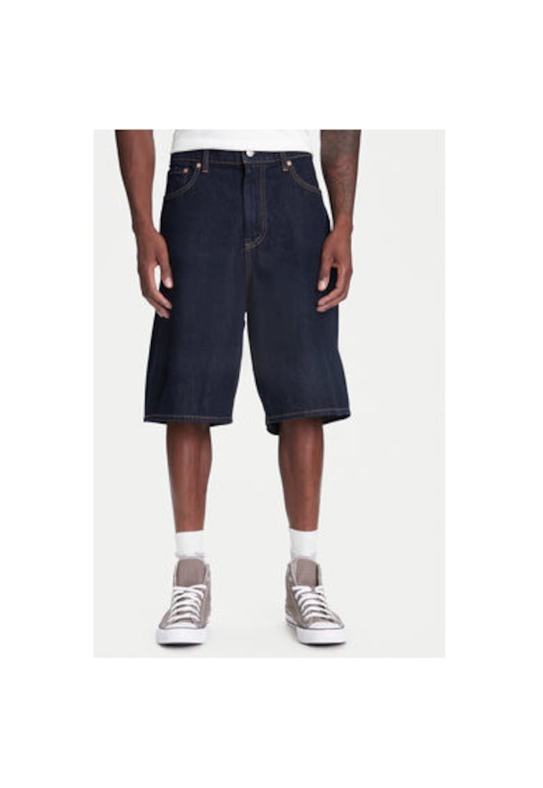 Pantaloni scurti din denim barbati 774578-00 - Bumbac - Bleumarin - Bleumarin