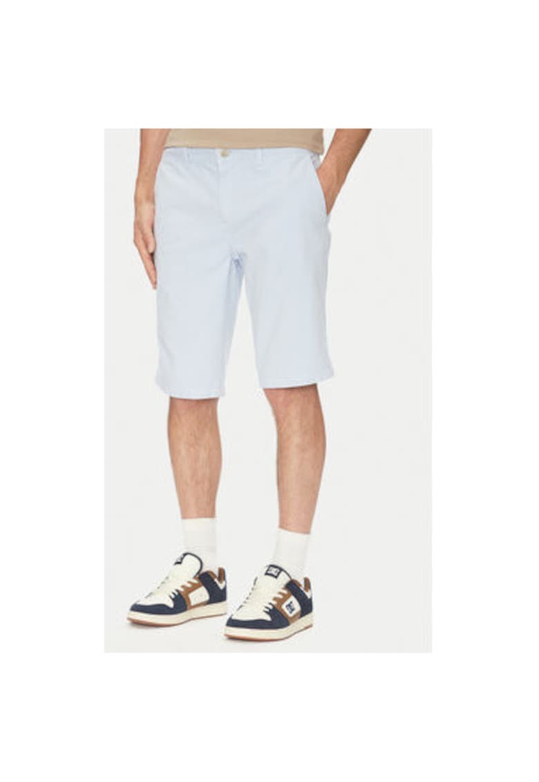 Pantaloni scurti barbati  600BTI0 - Bumbac - Albastru deschis
