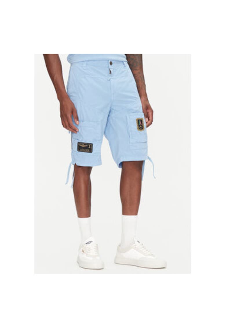 Pantaloni scurti barbati 251BE041CT1122 - Bumbac - Albastru deschis