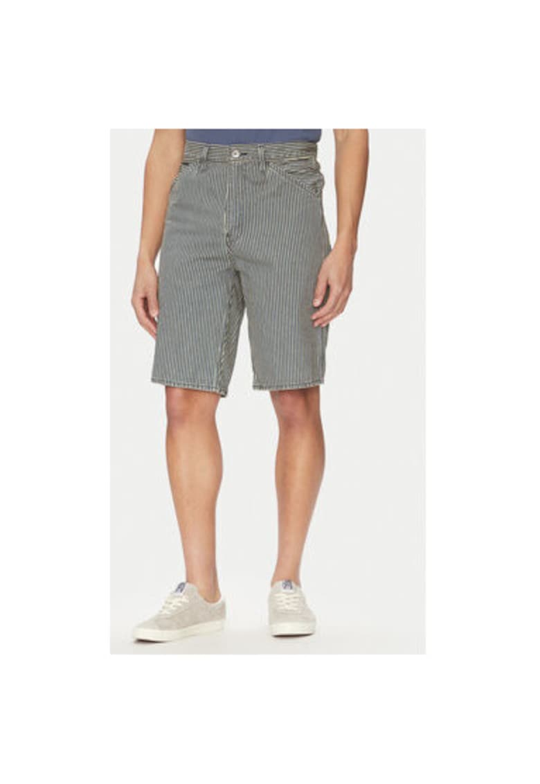 Pantaloni scurti din denim barbati Levi S - 001K8-0002 - Bumbac - Alb/Negru