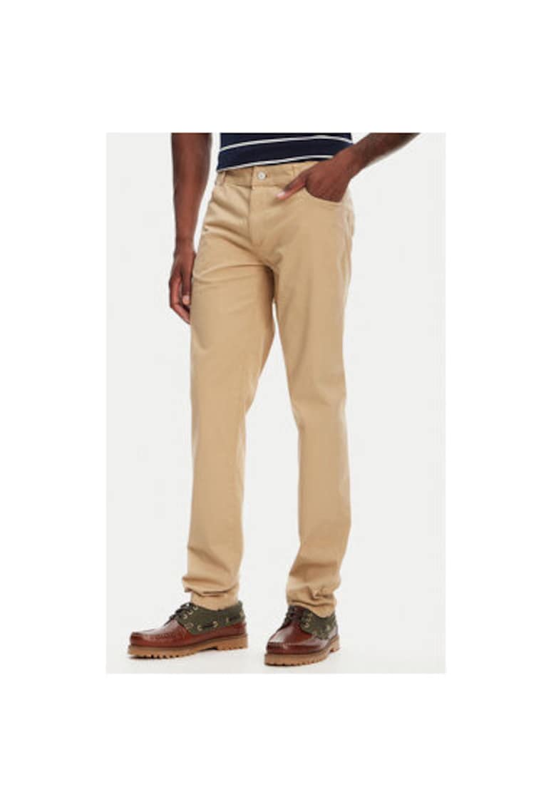 Pantaloni barbati 67117PW - Bumbac - Bej - Bej