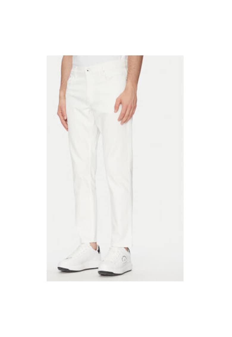 Pantaloni barbati  A2M10136 - Bumbac/Elastan - Alb