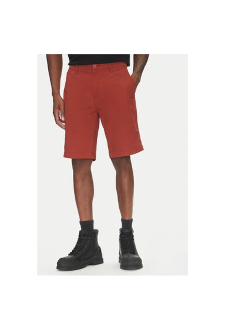 Pantaloni scurti barbati  TB0A5U2KEOD1 - Bumbac - Rosu