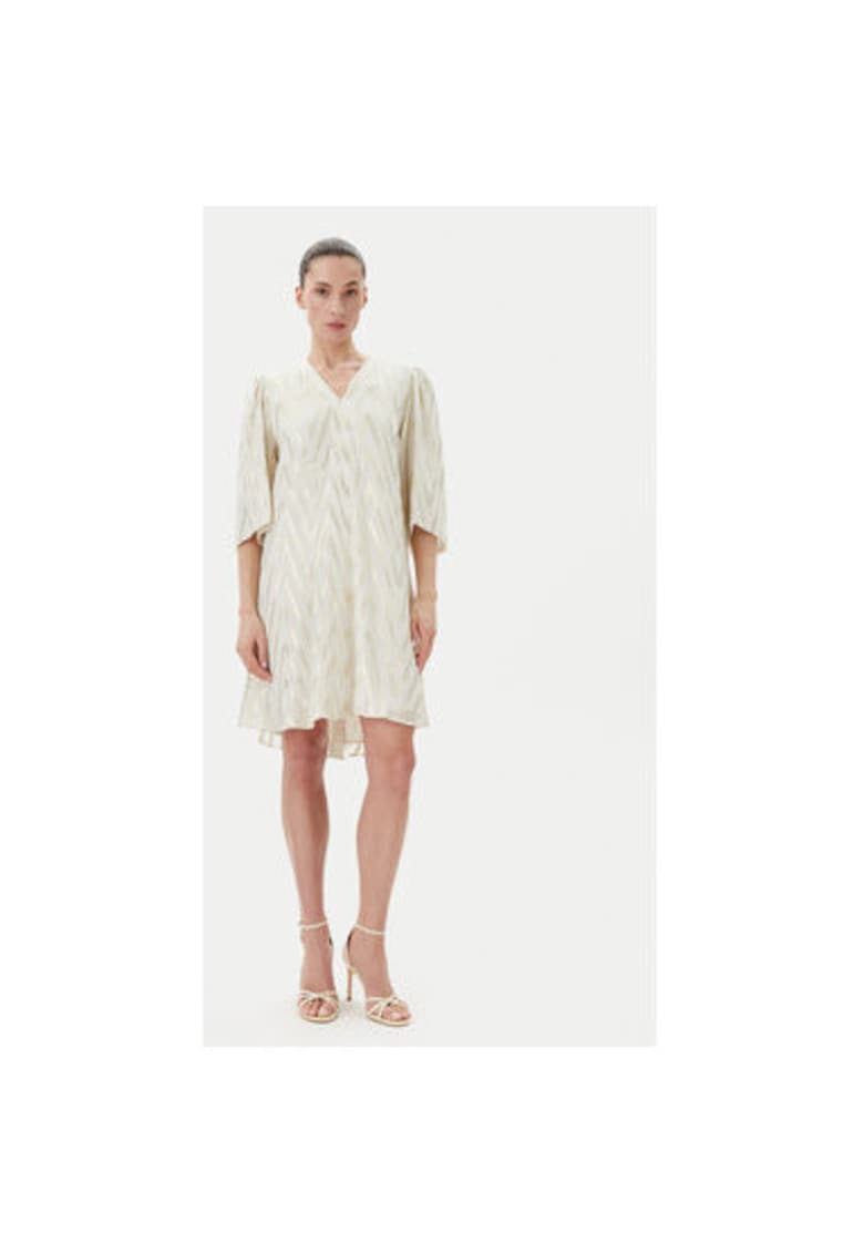 Rochie dama BBW4579 - Viscoza - Bej - Bej