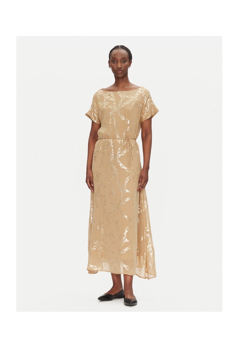 Rochie dama BBW4550 - Viscoza - Bej - Bej