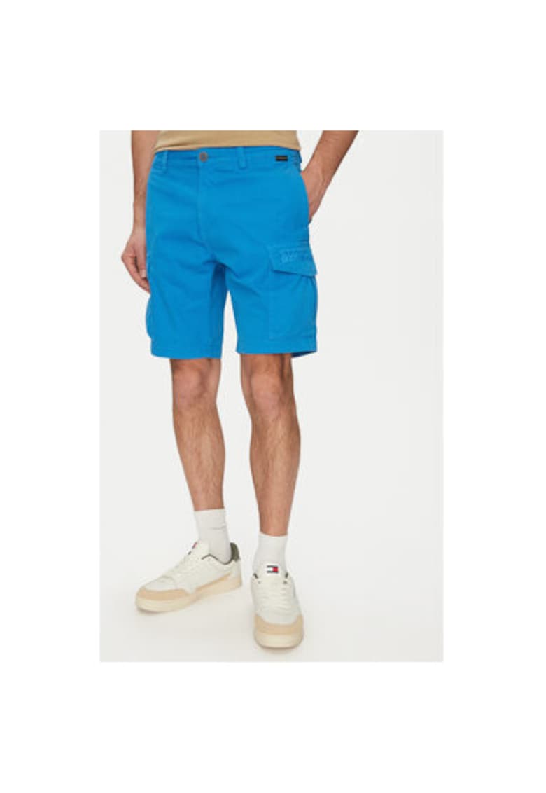 Pantaloni scurti barbati NP0A4HOTB2W1 - Bumbac - Albastru - Albastru