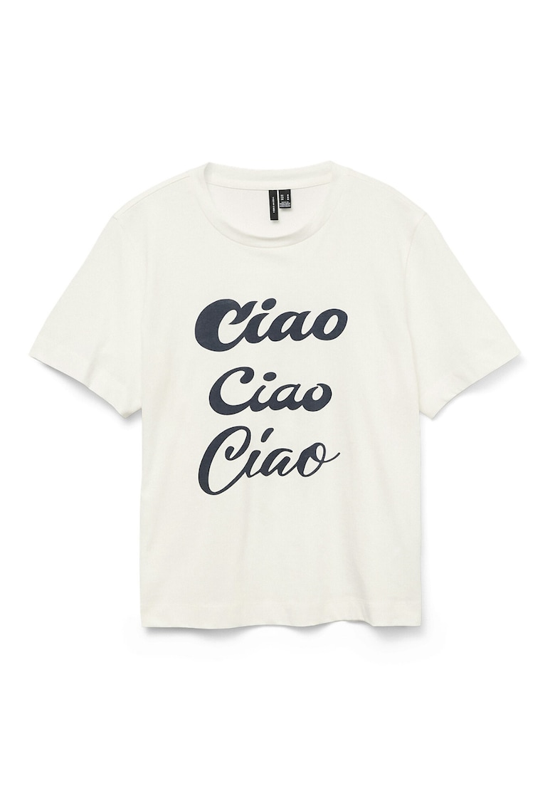 Vero Moda Tricou dama 10327143 - Bumbac organic - Alb - Alb