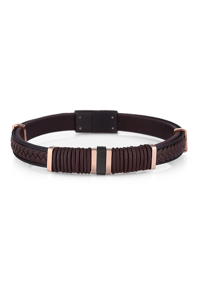 Bratara pentru barbati din Piele ecologica - lungime 20 cm - JWQG3016