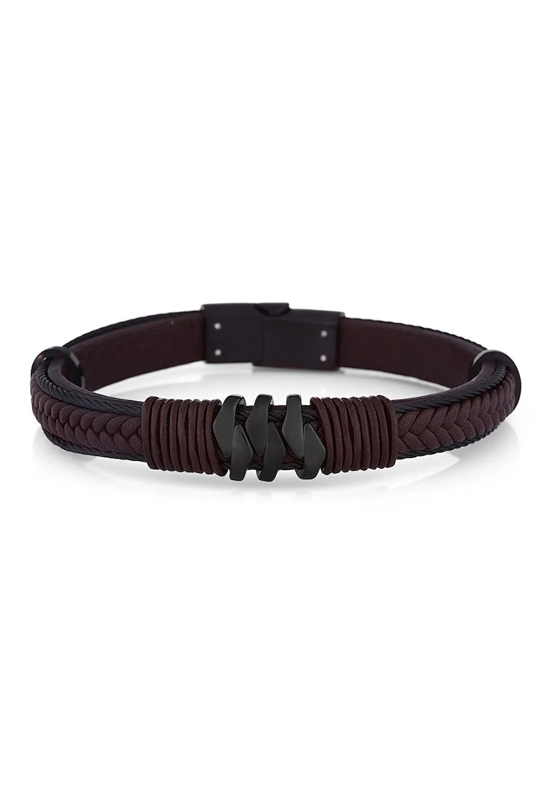 Bratara pentru barbati din Piele ecologica - lungime 20 cm - JWQG3015