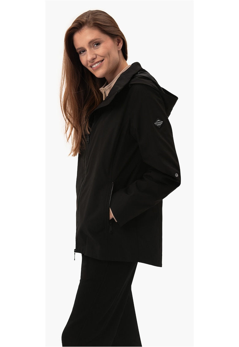 Jacheta impermeabila cu gluga J-Genua pentru femei - Negru