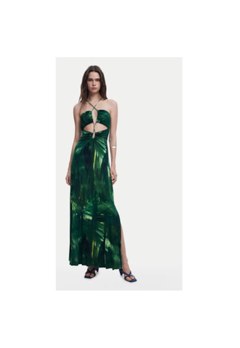 Rochie de vara dama 25SWVK55 - Viscoza/Elastan - Verde