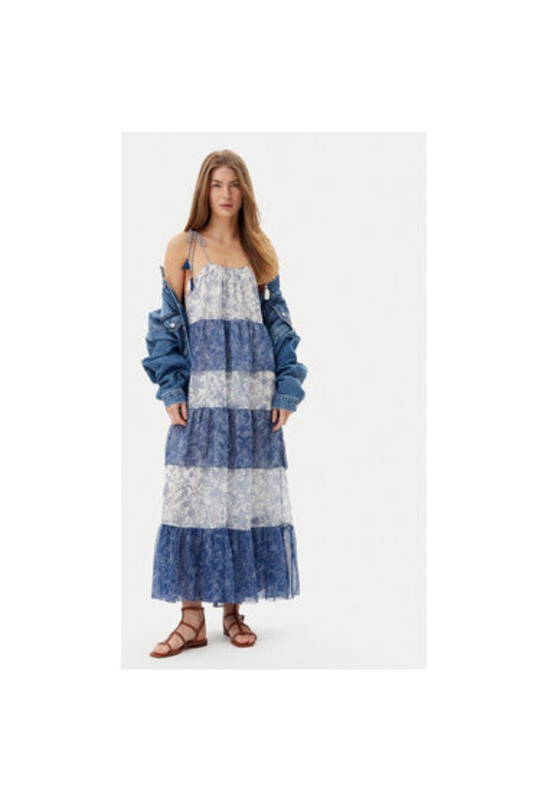 Rochie de vara dama PL953739 - Poliester - Albastru - Albastru