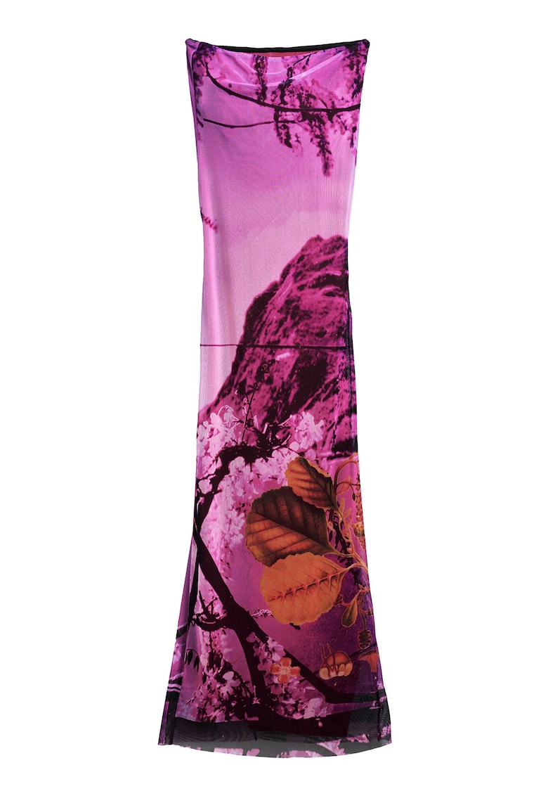 Rochie de vara dama 25SWVK39 - Poliester/Elastan - Roz Rochie de vara dama 25SWVK39 - Poliester/Elastan - Roz