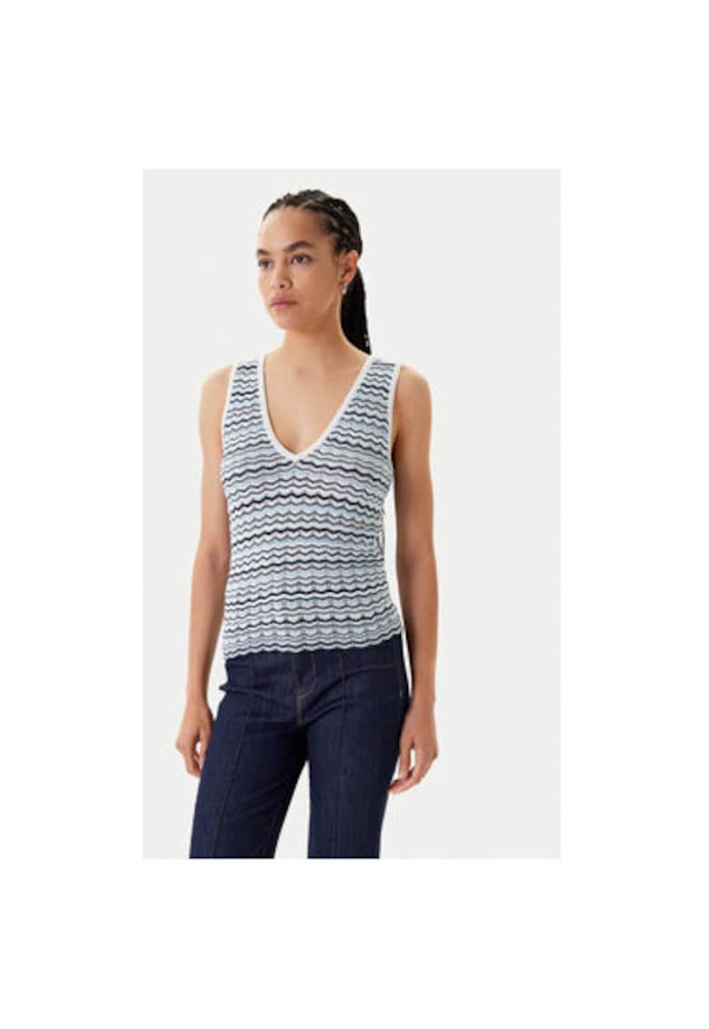 Top dama  251-MINKO - Viscoza/Bumbac - Albastru